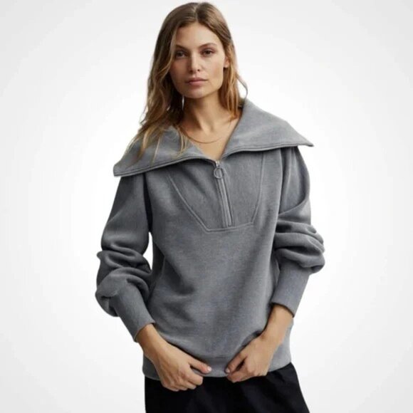 Varley Vine Half Zip Ottoman Sweatshirt, Size L, Excellent Condition - Picture 1 of 13